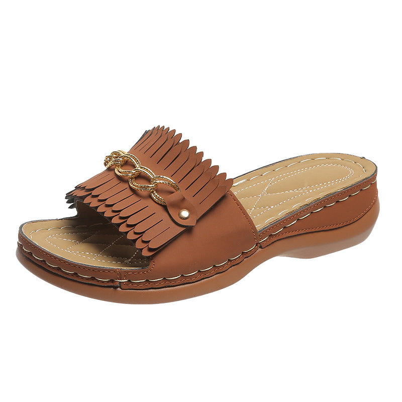 Dame Frynse Slides Stilla