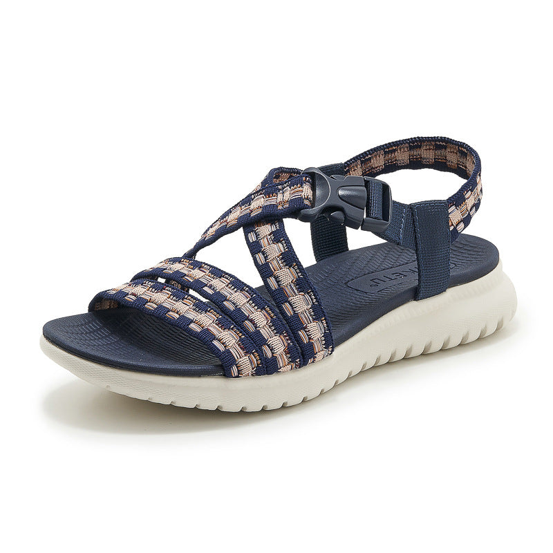 Dame sandaler med ergonomisk fodbætte og trinløst justerbart remsystem Stilla