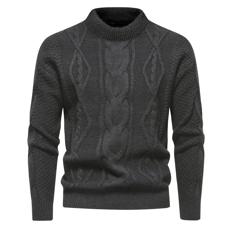 Herrer struktureret kabelstrik sweater Stilla