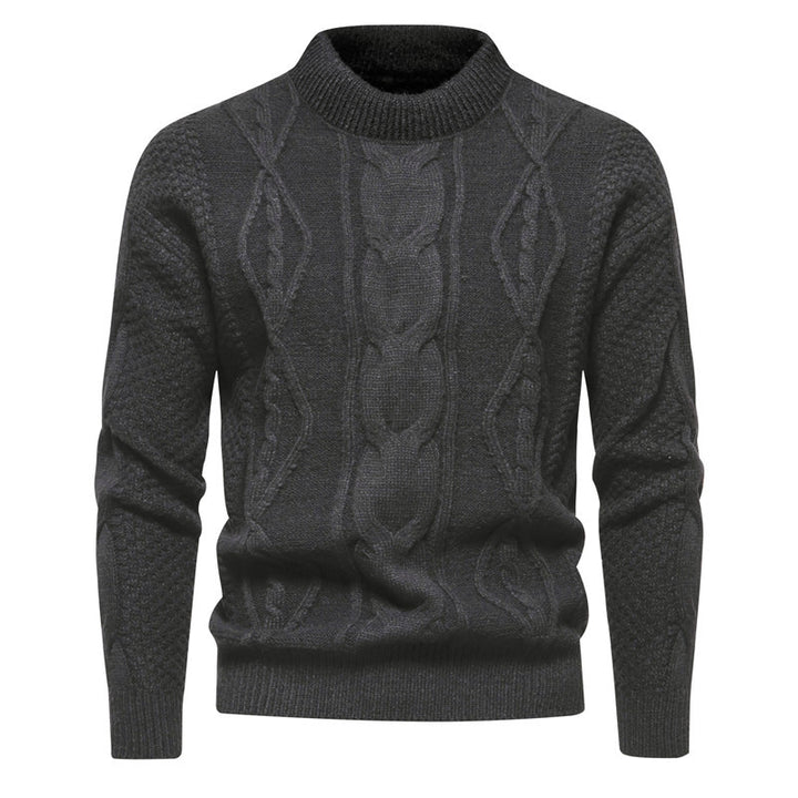 Herrer struktureret kabelstrik sweater Stilla