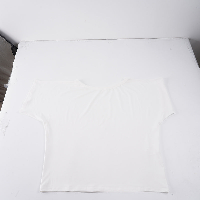 Dame afslappet oversized T-shirt i blødt jersey Skovae