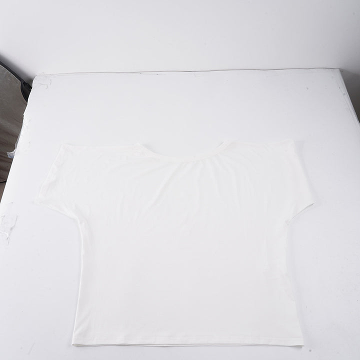 Dame afslappet oversized T-shirt i blødt jersey Skovae
