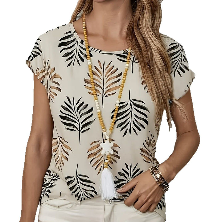Dame Blomsterdesign Løs Pasform Top Stilla