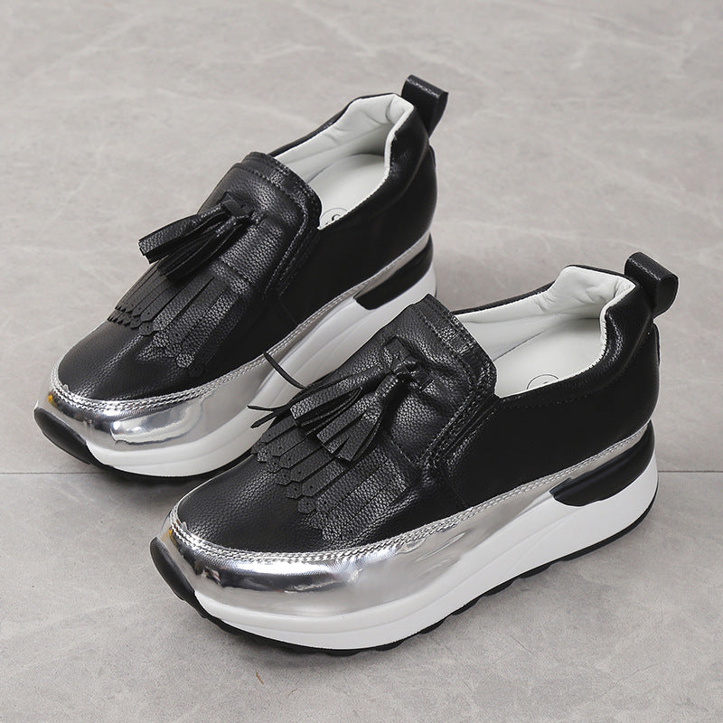 Dame Mode Sneakers med frynser og metallic-elementer Stilla