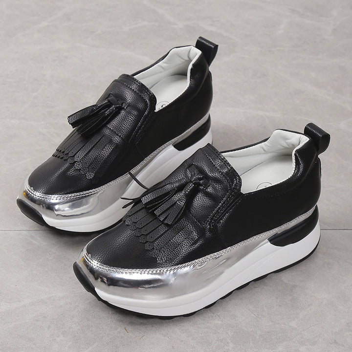Dame Mode Sneakers med frynser og metallic-elementer Stilla
