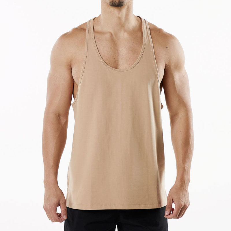 Herrer Sportligt Muskelshirt med Racerback-design Stilla