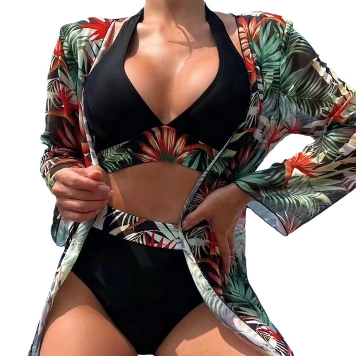 Dame badshorts sæt med blomstret cover-up Stilla