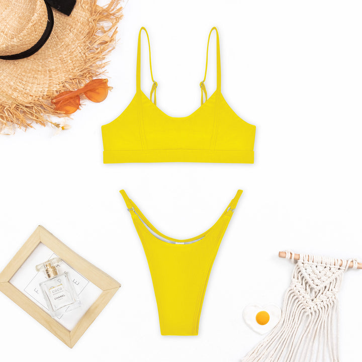 Dame bikini-sæt med sporty design og justerbare stropper Stilla