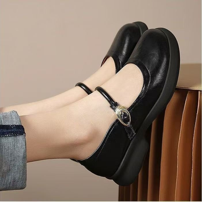 Dame Mary Jane Ballerinas med elegant rem og komfortabelt fodseng Stilla
