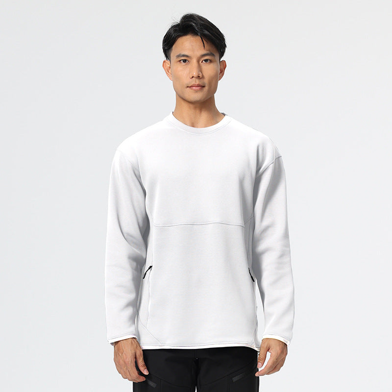 Herrer fleece sweatshirt med praktiske lynlåslommer og isolerende varmefunktion Stilla