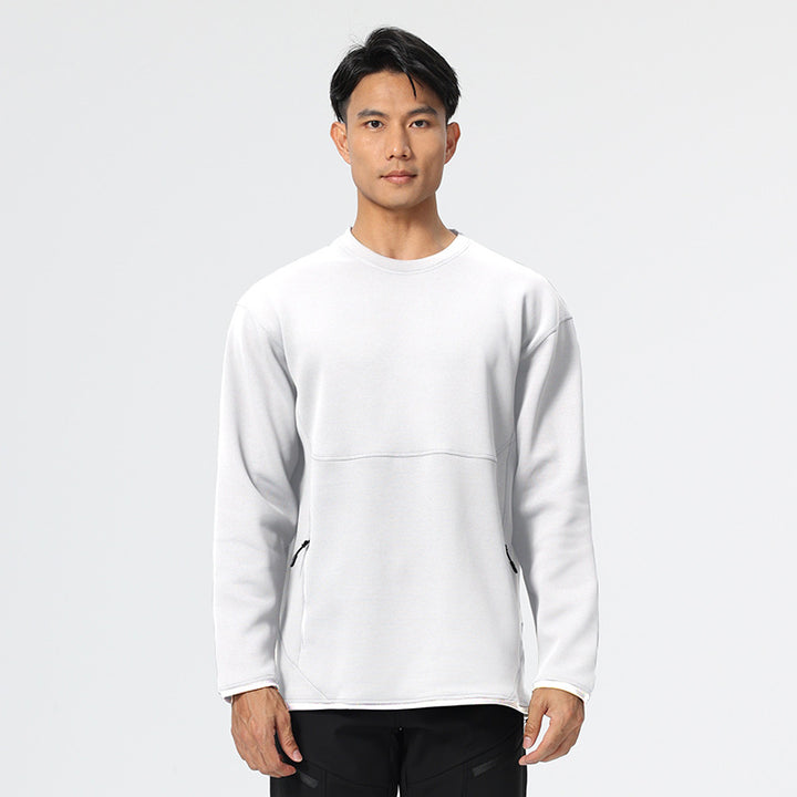 Herrer fleece sweatshirt med praktiske lynlåslommer og isolerende varmefunktion Stilla