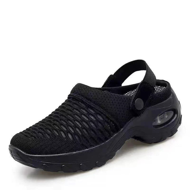 Dame åndbare fritids-sandaler med elastisk netdesign Stilla