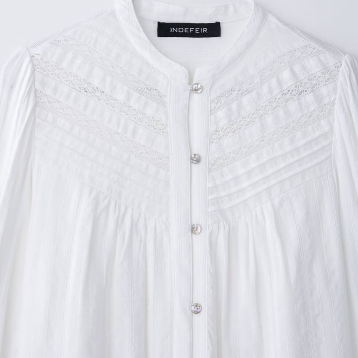 Femme Elegante Knap-Up Bluse Stilla