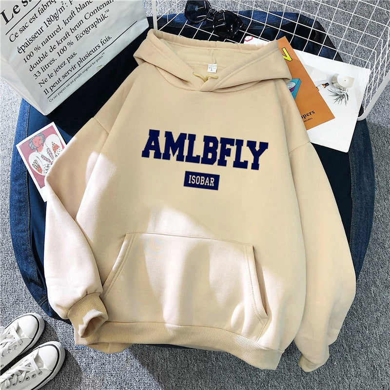 Dame Hoodie med moderne bogstaver Skovae