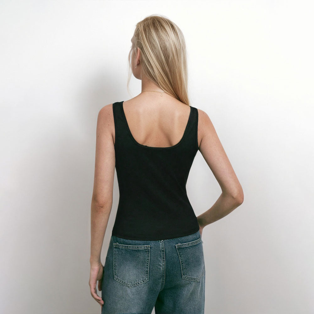 Kvinders Premium Bodycon Top med asymmetrisk halsudskæring og elegant detalje Stilla