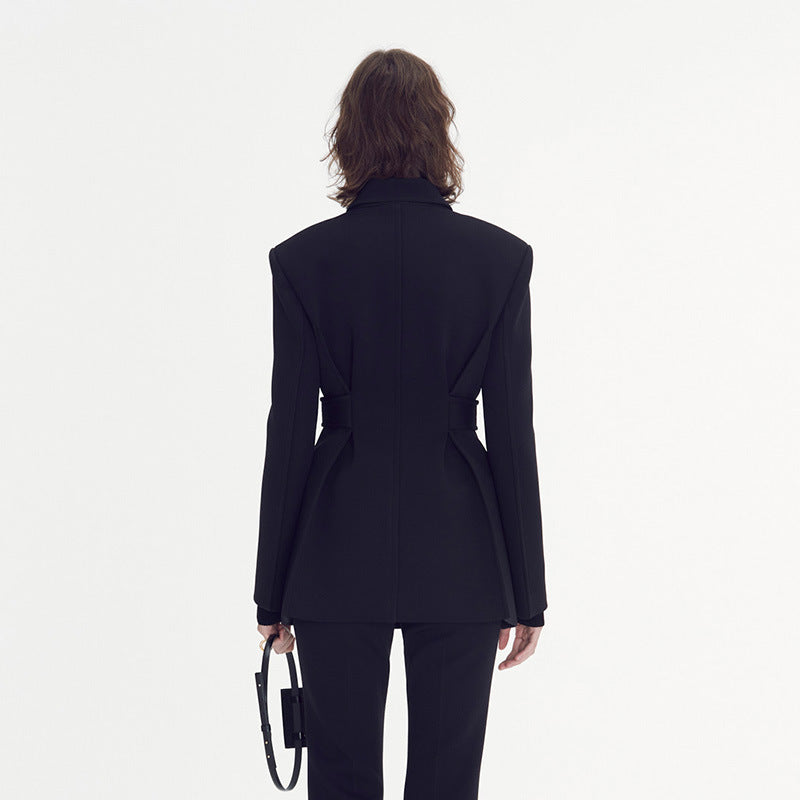 Dame elegant og skræddersyet blazer med dobbelt knap række Stilla