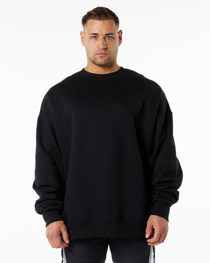 Herrer Oversized Sweatshirt med afslappet snit og robust indvendigt foder Stilla