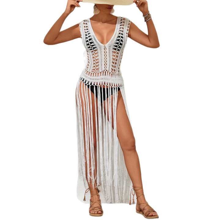 Kvinder Bohemian Frynse Hæklet Cover-Up Stilla