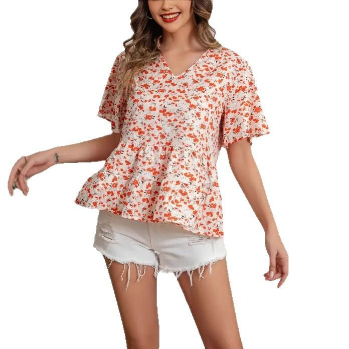 Dame Floral Peplum Top Stilla