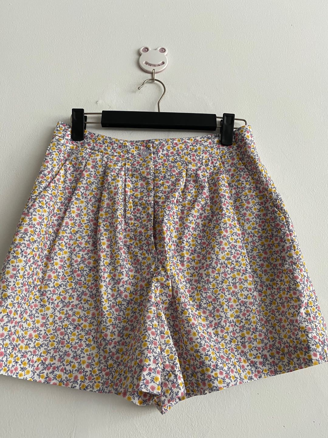 Dame shorts med blomstertryk og elastisk taljehøjde Stilla