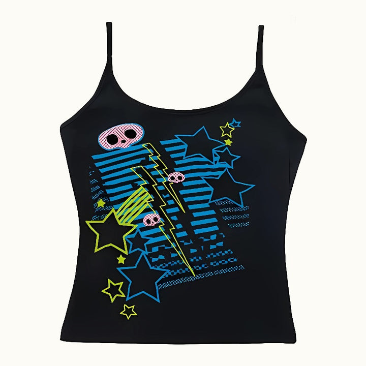 Dame T-shirt med livlige grafikker og unikt design Skovae