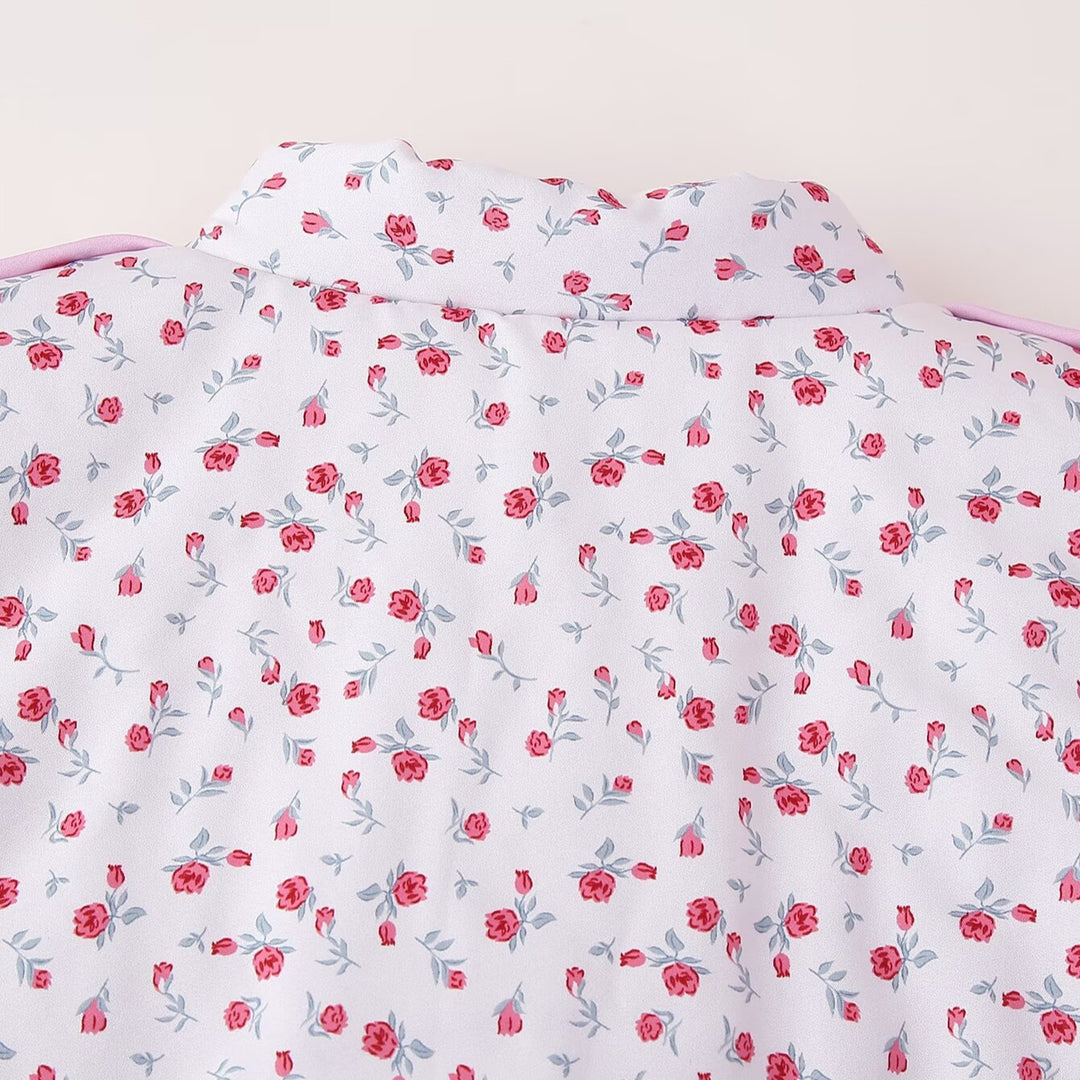 Femme quiltet Floral Vinterjakke Stilla
