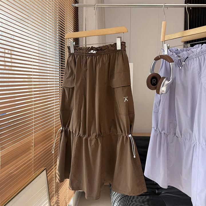Dame mode cargo nederdel med justerbar talje og sidelommer Stilla