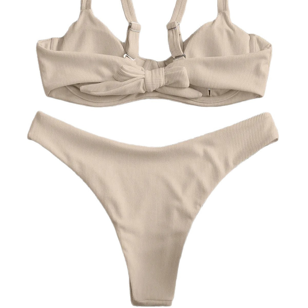 Dame Triangel-Bikini-sæt med smart form og polstret top Skovae