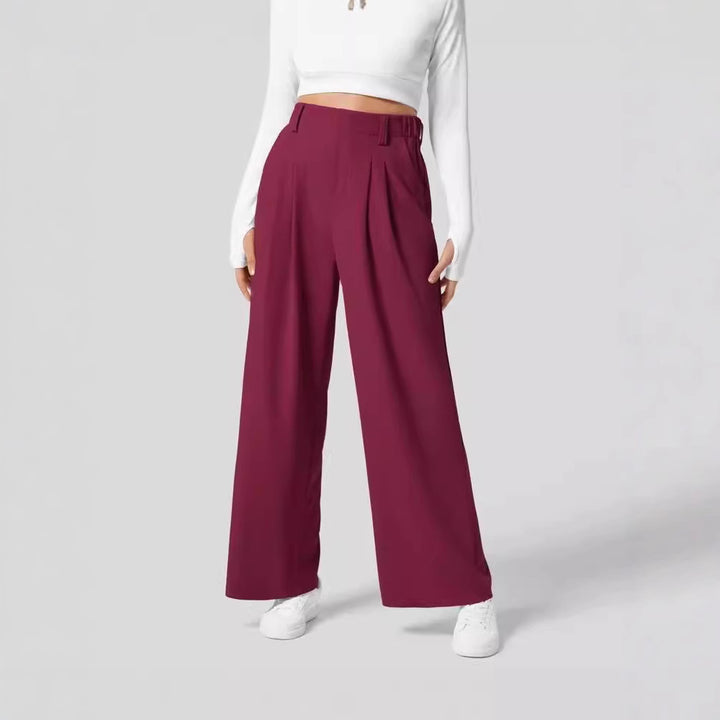 Dame Bredskårede Culotte-bukser med elastisk talje Stilla