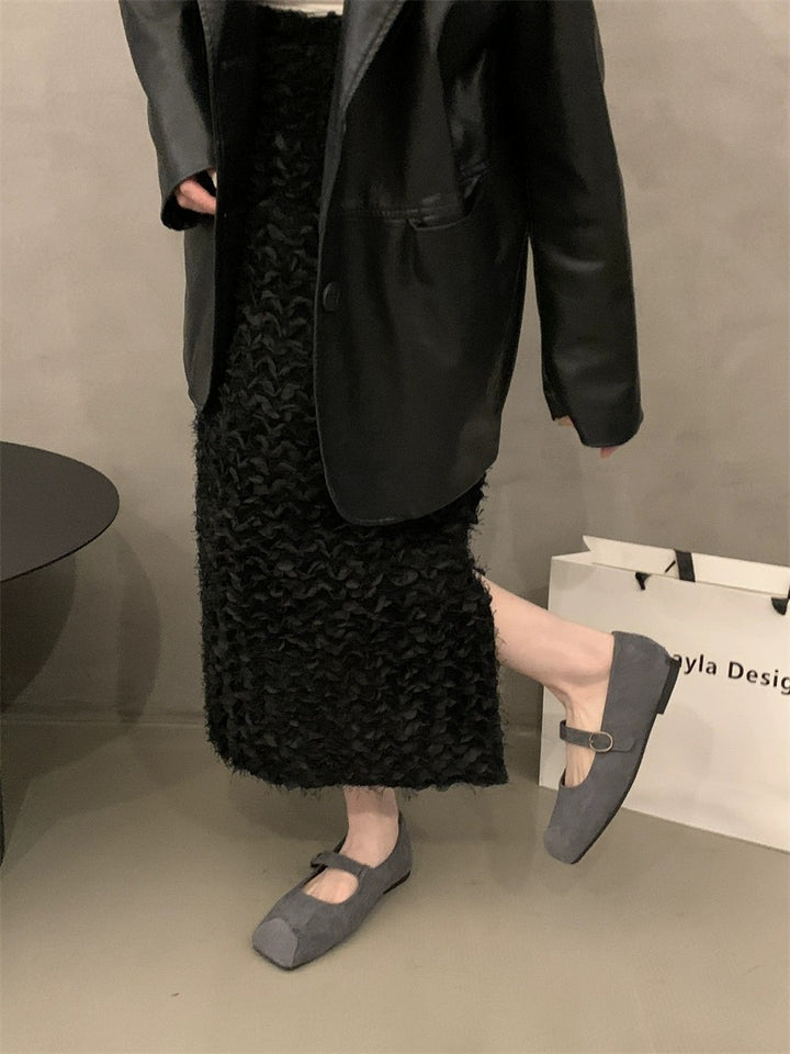 Femme Mary Jane Ballerinas med unikt dyretrykdesign Stilla