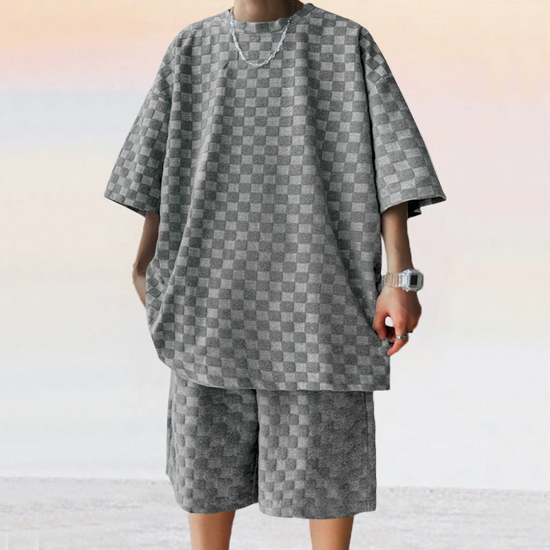 Dame moderne oversized kortærmet sæt med struktureret design Stilla