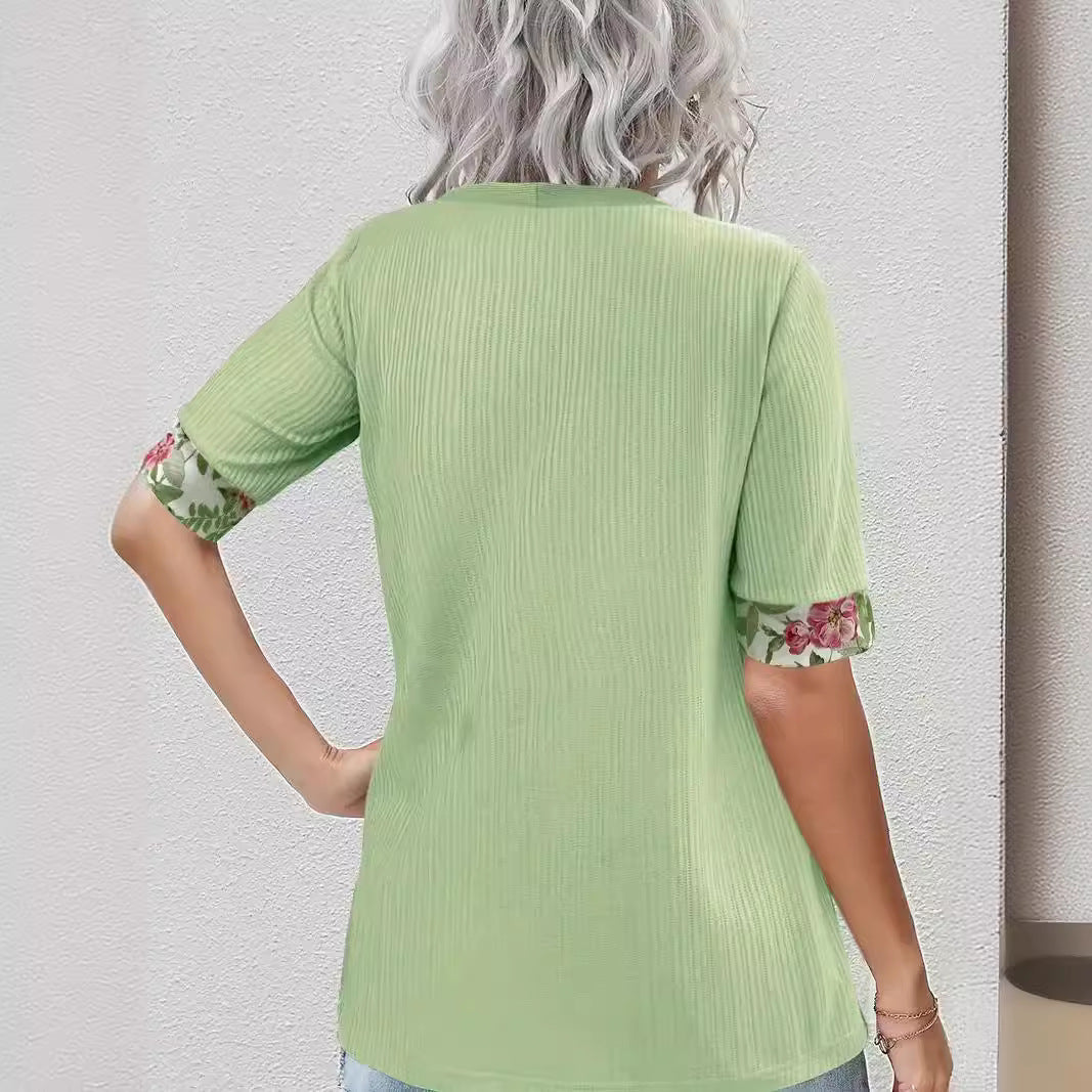 Damer casual cardigan med blomstret for Stilla