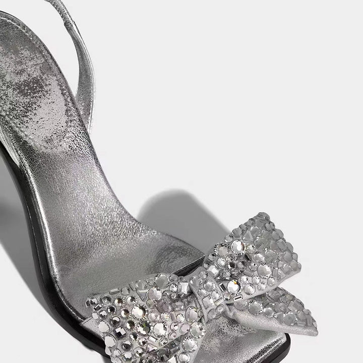 Femme Elegant Strass-udsmykkede Slingback-sandaler Stilla