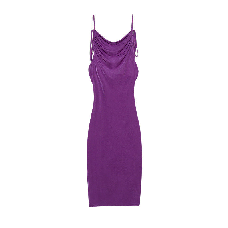 Dame Bodycon Slipkjole med justerbare stropper Stilla