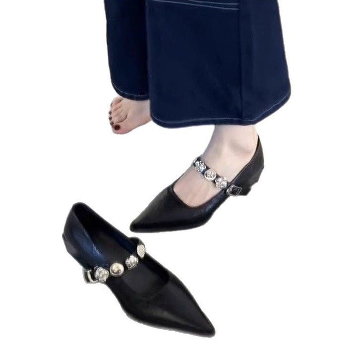 Dame Elegante Pumps med mode spænde dekorationer og smal tåparti Stilla