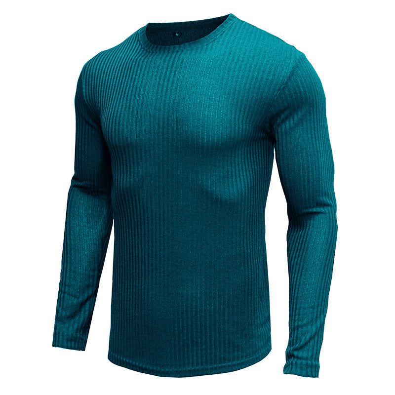 Herrer Langærmet shirt med raffineret rib-design og tætsiddende pasform Stilla