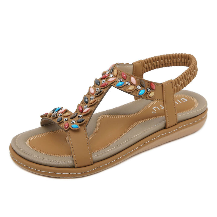 Dame sandaler med glitrende sten og skridsikker sål Stilla