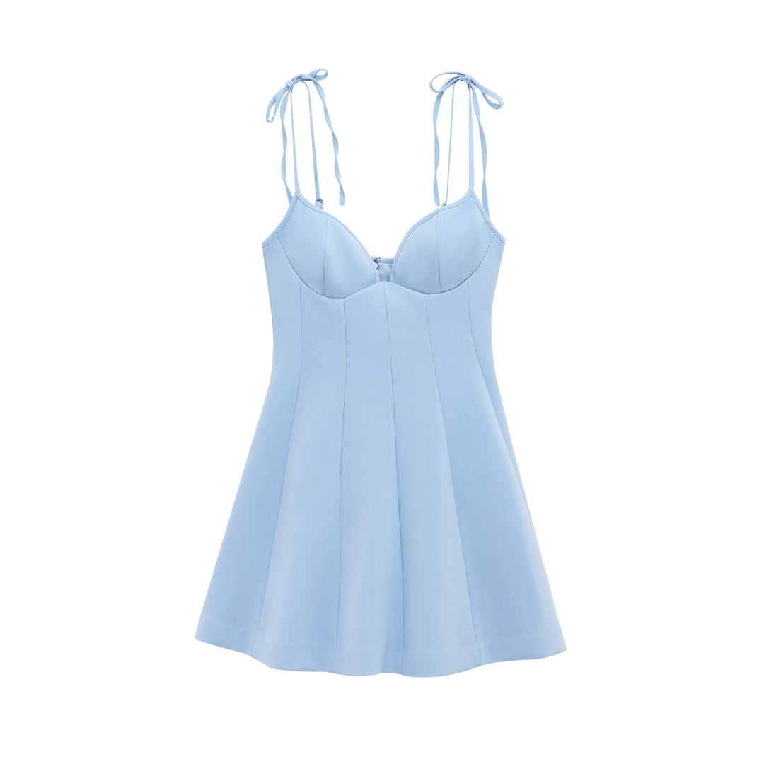 Femme Satisfying Flared Mini Kjole med justerbare stropper Stilla
