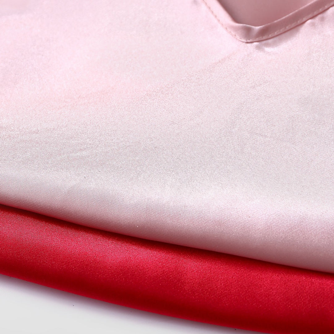 Dame Satin Pyjamasæt med Spids Detaljer Stilla