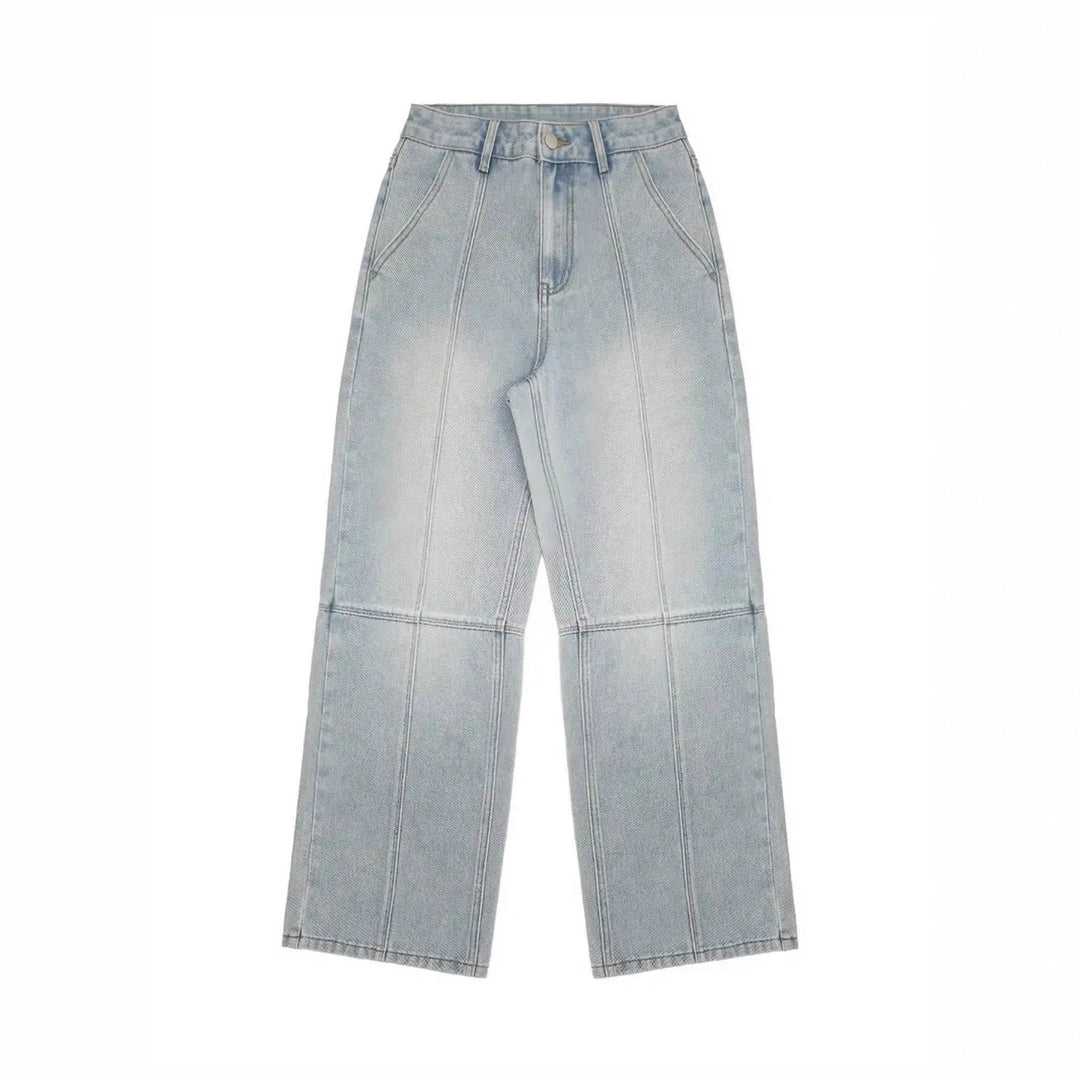 Dame Bredskårne højtaljede jeans med trendy design Stilla