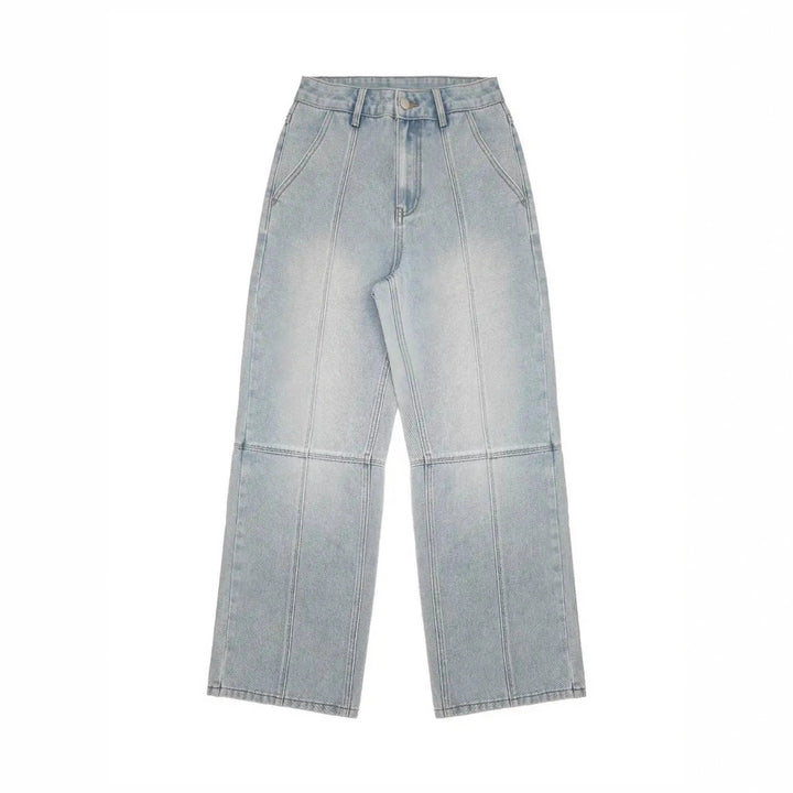 Dame Bredskårne højtaljede jeans med trendy design Stilla