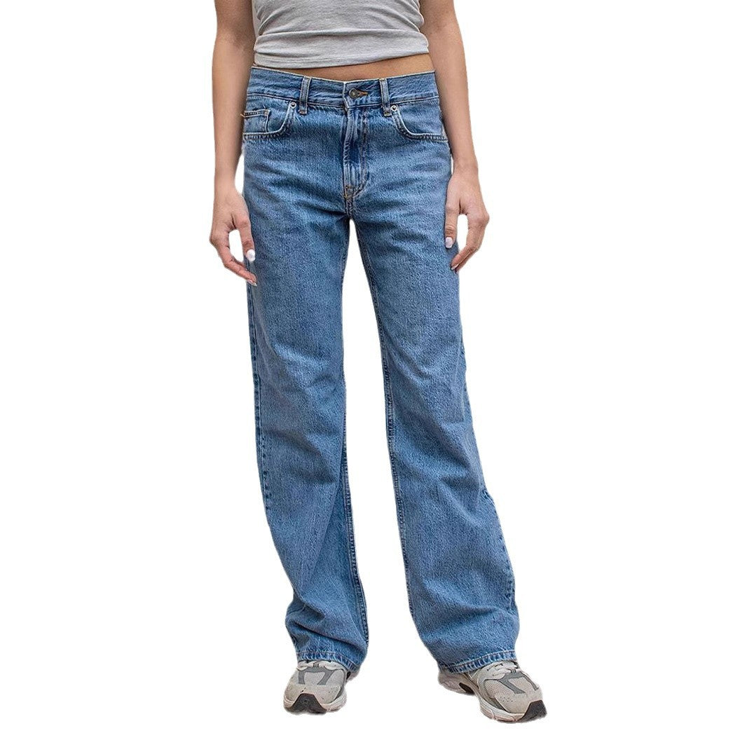 Dame Løst skårne Vintage-Jeans med afslappet flair Stilla