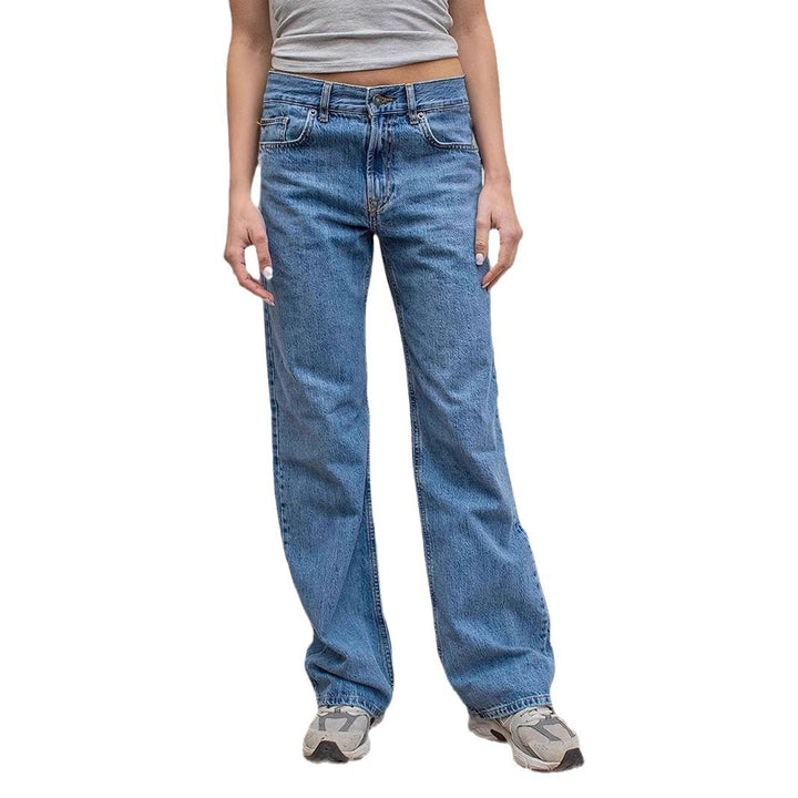 Dame Løst skårne Vintage-Jeans med afslappet flair Stilla