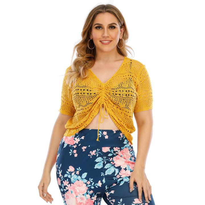 Femme Cropped Strik Cover-Up Top Stilla