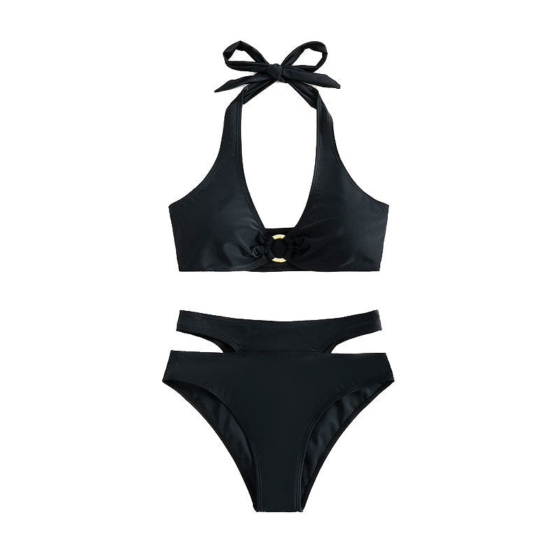 Dame Bikini-sæt med unikt cut-out-design og moderigtigt ringdetalje Stilla
