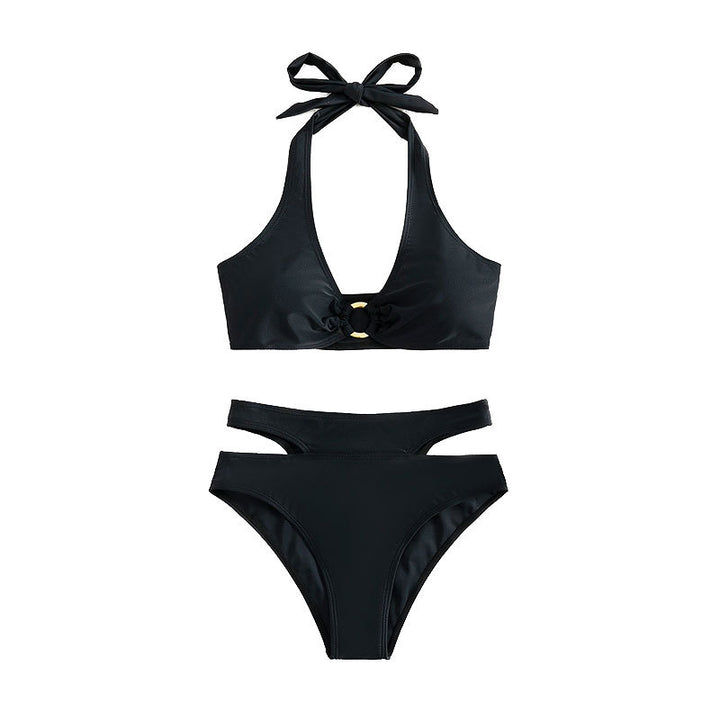 Dame Bikini-sæt med unikt cut-out-design og moderigtigt ringdetalje Stilla