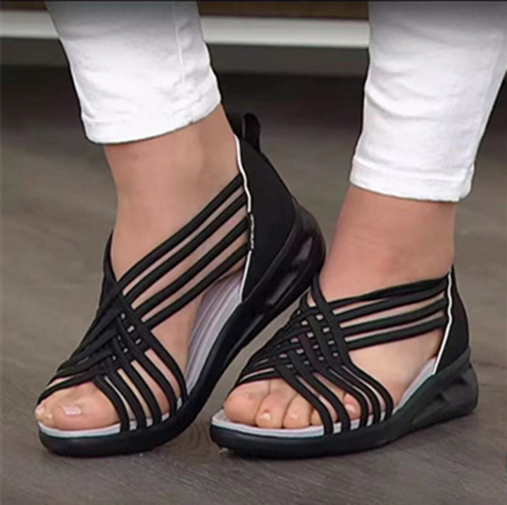 Dame Fuldstændig åbne sandaler med elastiske remme og skridsikker sål Stilla