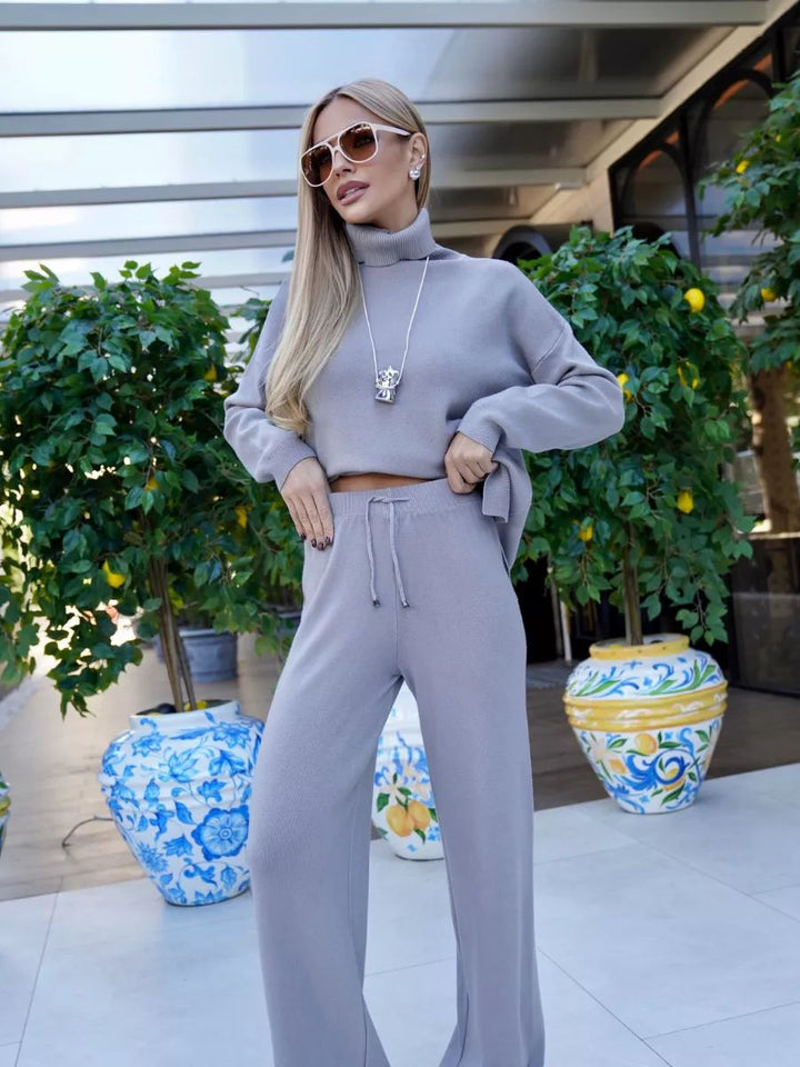 Dame elegant rullekravepullover lavet af høj kvalitet kashmirblanding Stilla