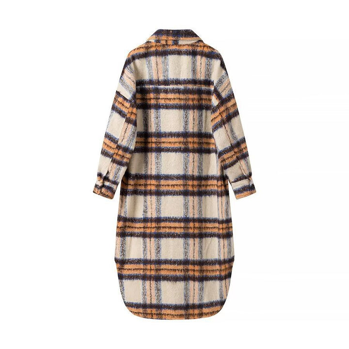 Femme Oversized Karo skjorte kjole Stilla
