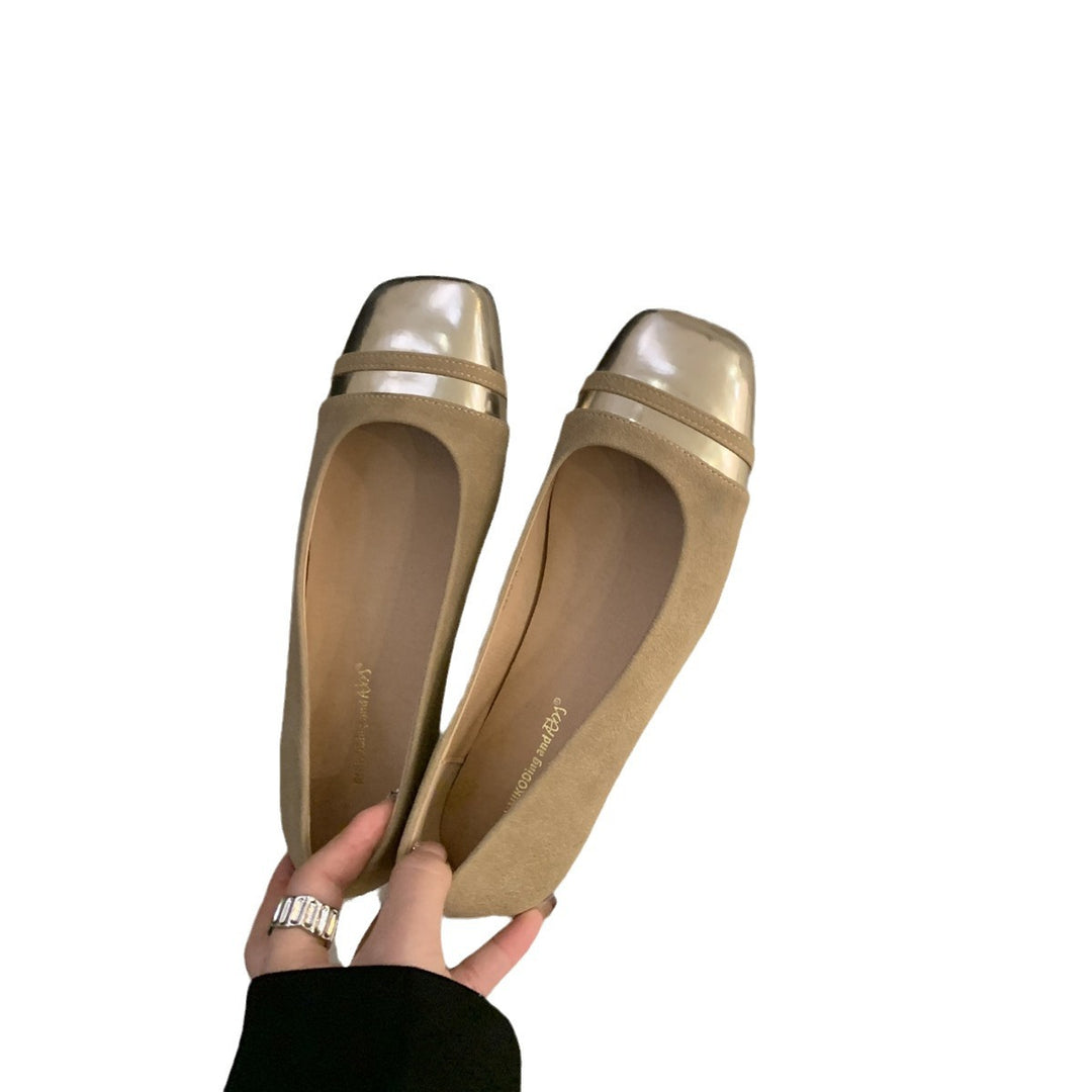 Damer Elegante Bløde Sædafleksible Ballerinas med Metallic Accent Stilla